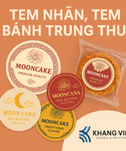 Tem nhãn – Tem bánh Trung Thu đẹp, chuyên nghiệp – In nhanh tại In Khang Việt