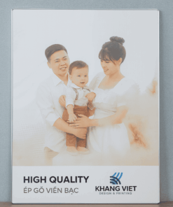 Ảnh Phóng High Quality Ép Gỗ Viền Bạc In Lụa