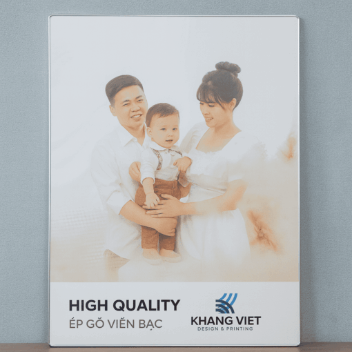 Ảnh Phóng High Quality Ép Gỗ Viền Bạc In Lụa
