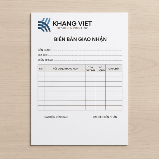 Biểu Mẫu Giao Nhận